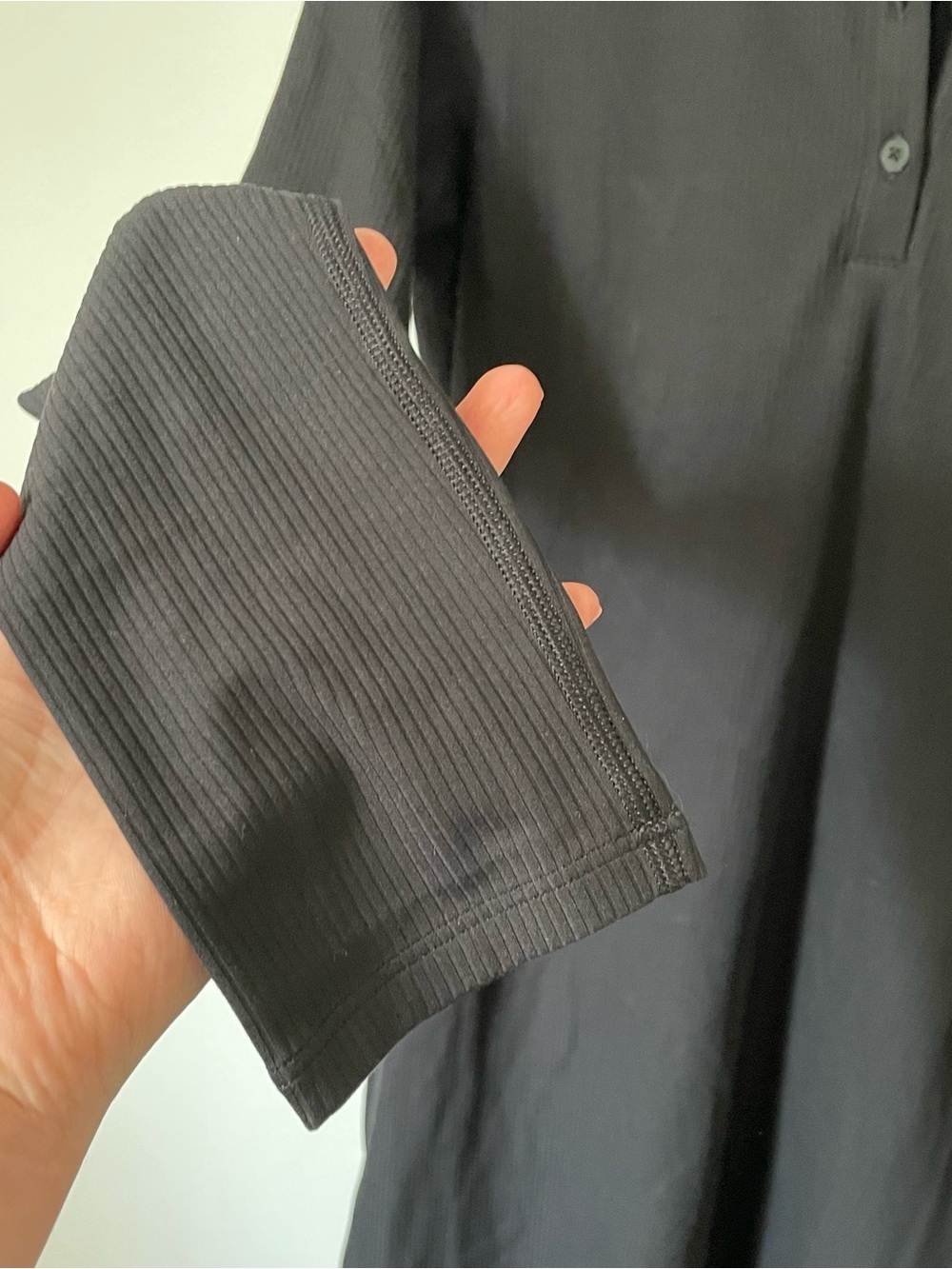 Lululemon 2025 All Aligned Ribbed Long-Sleeve Henley Dress Black Size Small - Picture 11 of 12
